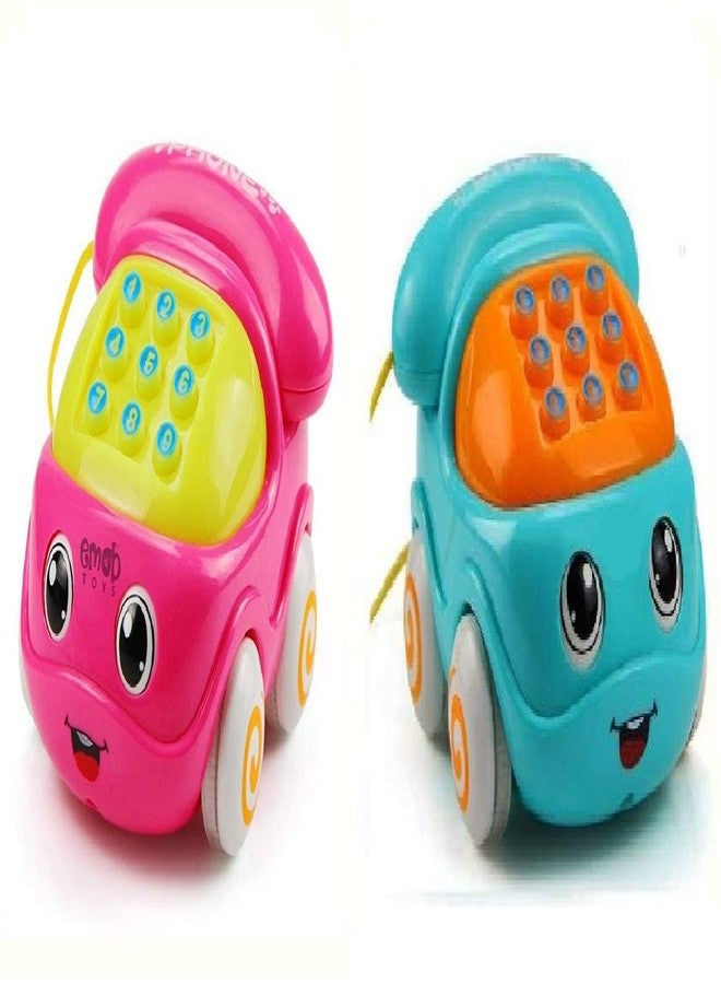 Bluebell Telephone Toy for 1 2 3 Year Old with Light Music Phone Toy for Baby 6-36 Months Toddler Kids Educational Learning Phone Play Toy for Fun Toy Pack of 3 (Music Phone car) - Image 5